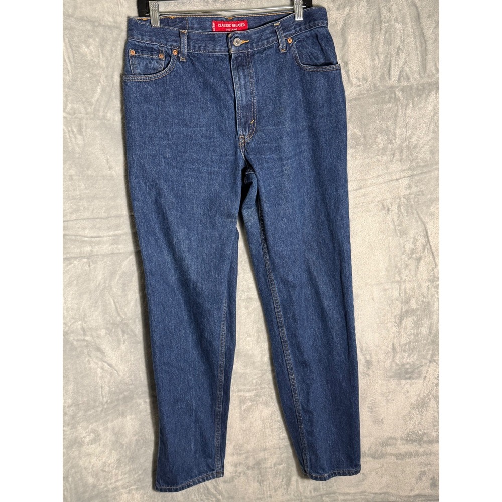 Levis 550 Classic Relaxed Jeans Womens 14M Medium 
Wash High Rise‎ Tapered 
Leg